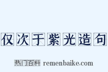 仅次于紫光造句是什么意思的图片
